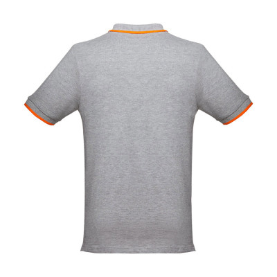 THC ROME. Men's Polo Shirt with contrast colour trim and buttons